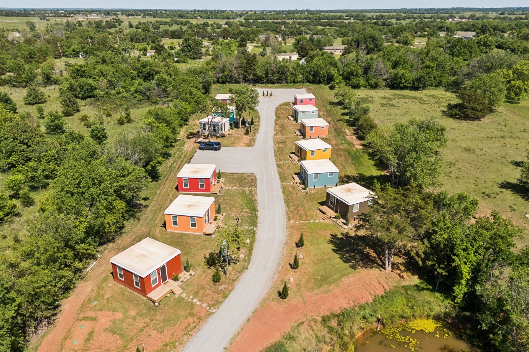 Aerial view of the Pasadera casitas